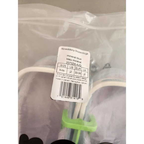 NEW Crocs Disney Slippers Frozen Lined Clogs Elsa Shoes for Girls/Boys Size J2 - Picture 11 of 11